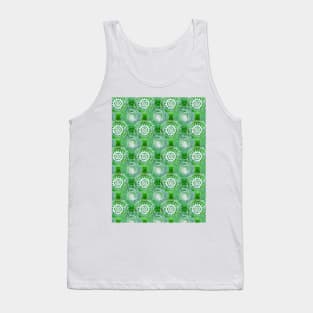 Mandala shibori green Tank Top